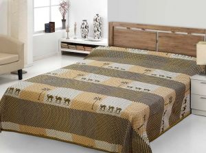 Португалия Покрывало 220х270 жаккард (50%хлопок, 50%п/эстер) MIRAGEN BEIGE