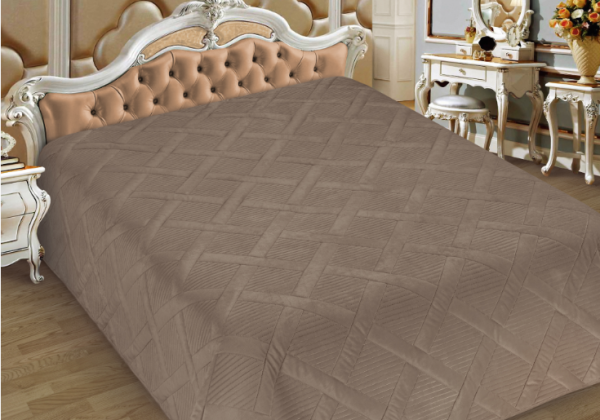 Покрывало стеганое 160х230, "BRUNO", фланель, цв. 44