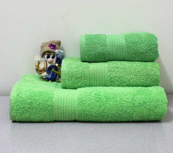 Полотенце махровое 50х90 салат 450 гр. Узбекистан