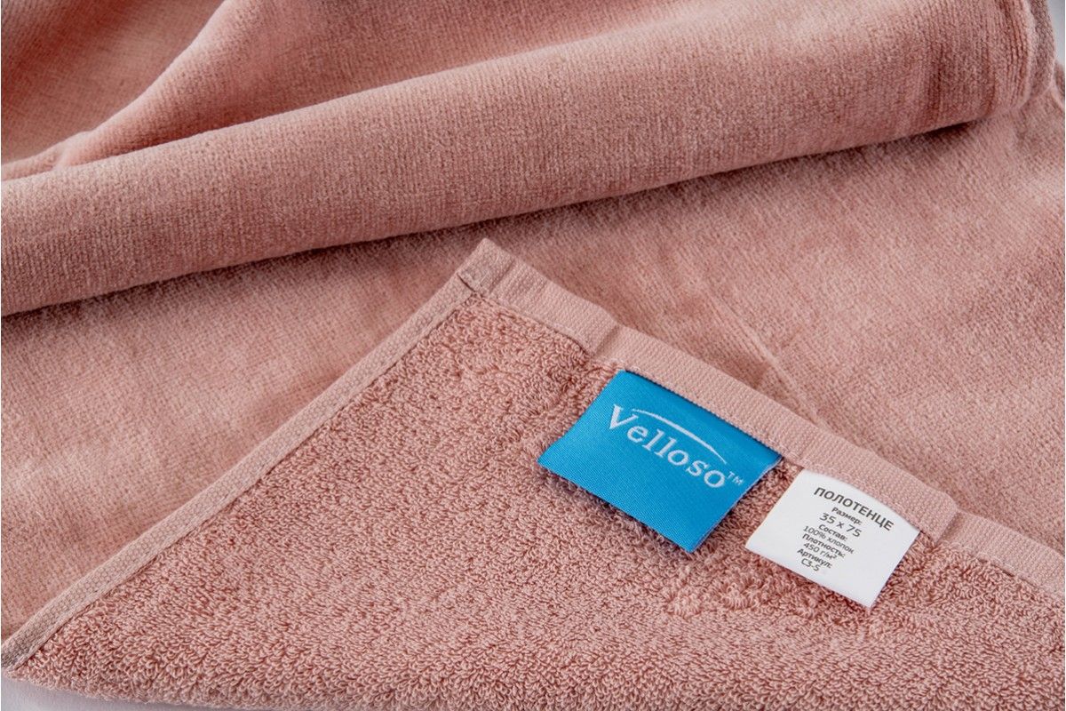 Полотенце VELOUR SOFT TOUCH "Пепельно-розовый" (35х75 см)