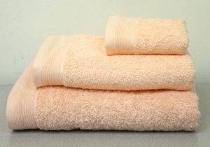 Полотенце махровое 50х100 персик, "GUTEN MORGEN"