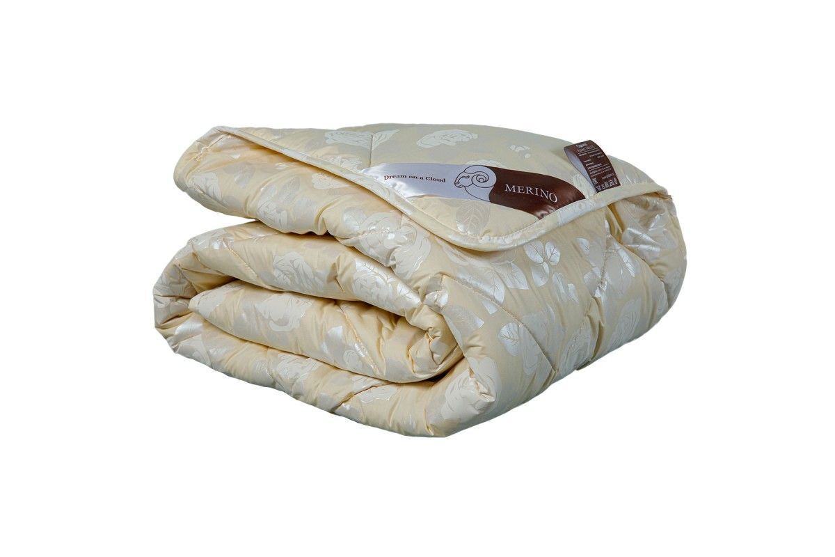 Одеяло MERINO (Хрустальная Роза) (Шерсть овечья/тик SOFT 2,0 сп)