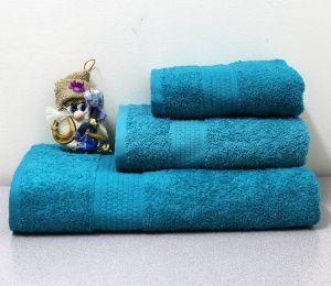 Полотенце махровое 40х70 сине-зеленый 450 гр. Узбекистан