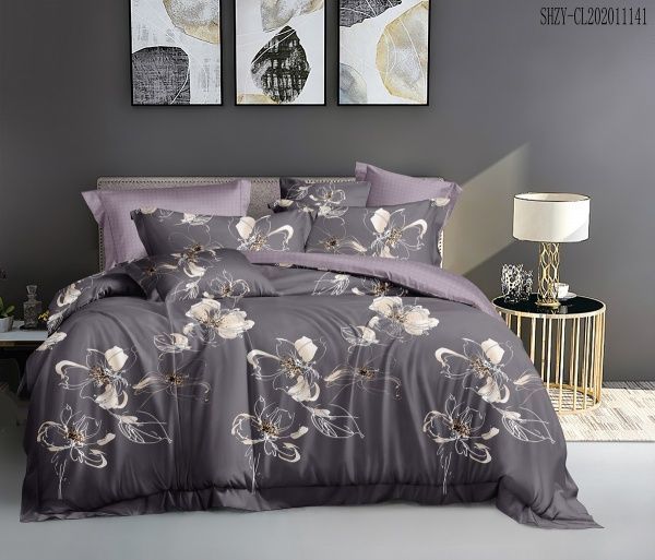Постельное белье Sateen lux рис № 2276 Евро (под 200х220,пр 220х240,нав. 70х70-2 шт ),100%хл