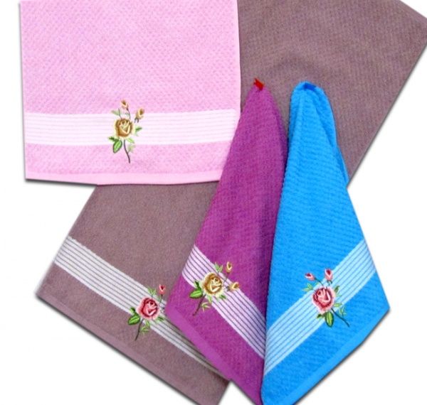 Полотенце махровое 65х135, Соты, Китай, арт.13А-16В2