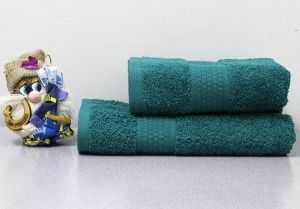 Полотенце махровое 100х150 темно-зеленый 400 гр. Узбекистан