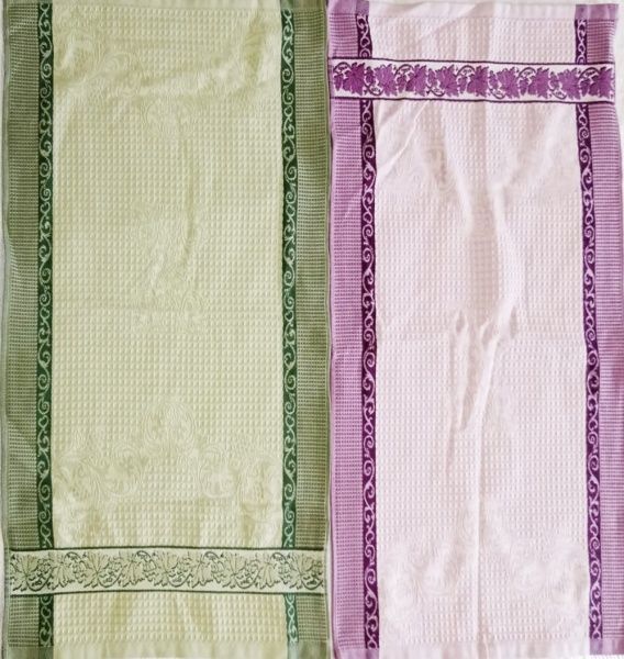 ДМ-полотенце вафельное/махровое кухня 50х70см