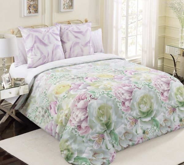 Постельное белье Перкаль 1,5 сп Знакомство (под.150*215, простыня 150*220,наволочка 70*70-2 ш