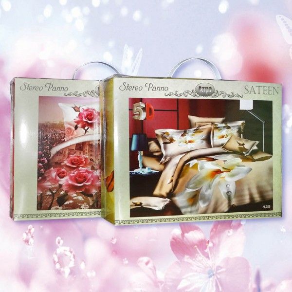 Постельное белье Микро -Sateen Евро,ПВХ-сумка, "Атра"