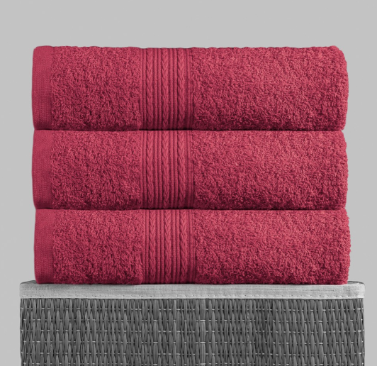 Полотенце махровое 70х140, цв. бордовый, 430 гр.Туркмения Б