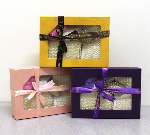 Набор массажный 5-ти предметный (спонж, пуф, губка, щетка-пемза, расческа)