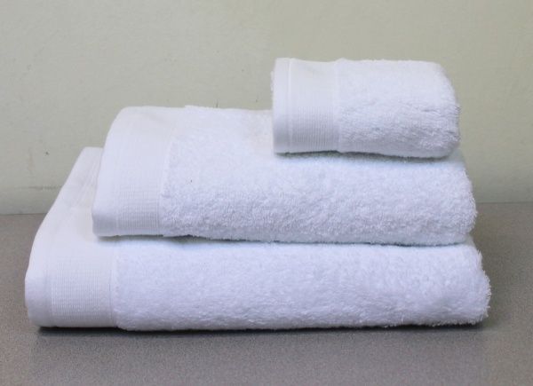 Полотенце махровое 30х50 белое, "GUTEN MORGEN"