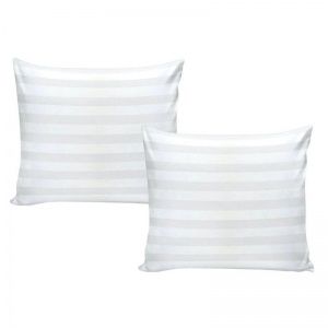 Наволочка 73 см х 73 см страйп сатин отбеленный 3*3