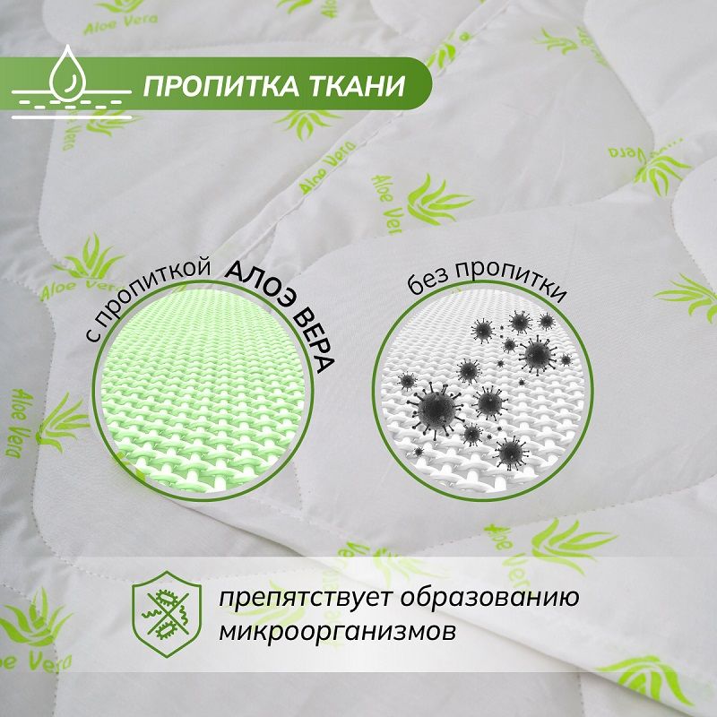 Лёгкое летнее одеяло с пропиткой "Алоэ Вера" (вариант 1)