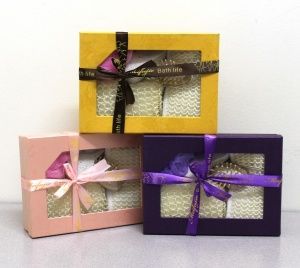 Набор массажный 5-ти предметный (спонж, пуф,  губка, щетка-пемза, расческа)