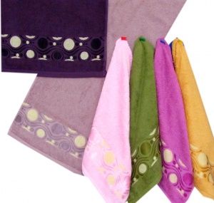 Полотенце махровое 65х135, Акварель, Китай, арт.13А-14В2