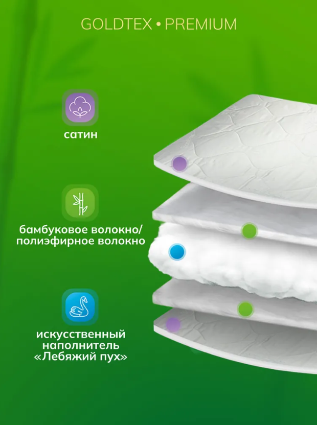 Подушка Bamboo (сатин) 40х60