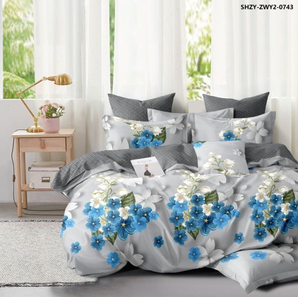 Постельное белье Sateen lux рис № 2276 Евро (под 200х220,пр 220х240,нав. 70х70-2 шт ),100%хл
