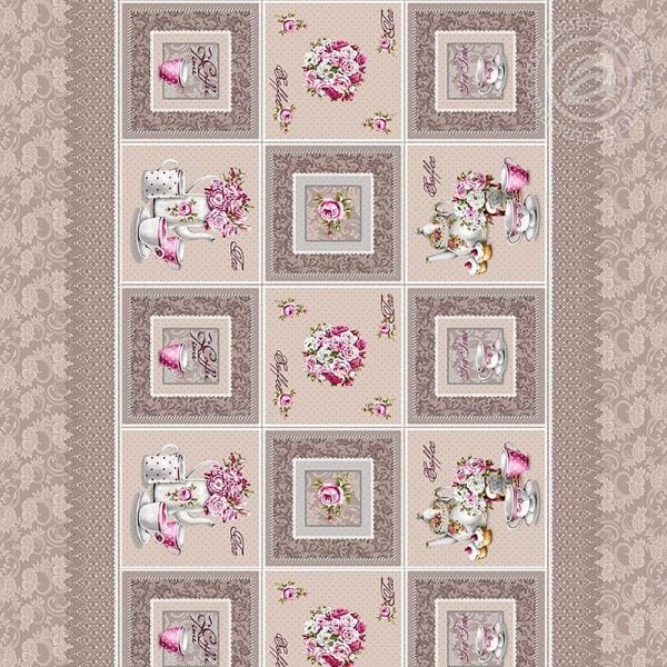 Скатерть "Прованс" круглая, D150, рогожка,состав 100% хлопок,пл. 170 гр/м2 ,Тейково