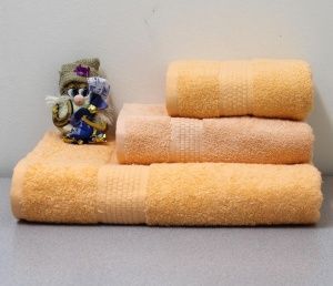 Полотенце махровое 40х70 персик 450 гр. Узбекистан