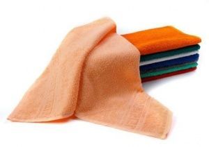 Полотенце махровое 30х50, цв. персиковый, 380гр/м2,  Узбекистан