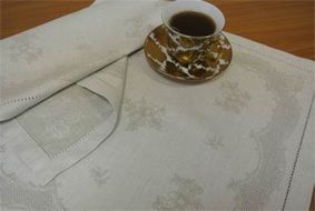 Салфетка п/лен 45х45 "Татьяна" жаккард.,ажур, натур ,арт. 01С-44ЯК