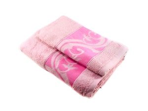 Полотенце махровое ЛОЗА 50х90 цв, Розовый, QD-0488, пл. 550гр. Узбекистан. АД