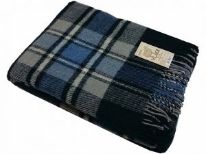 Плед "Уют", 140х200, 95%-ш.,5%-п/э, клетка слива-гол-бел-син, "VLADI" Украина