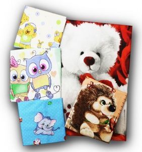 Наволочка 40х60 бязь набивная пл140 г/м2, детский рис.