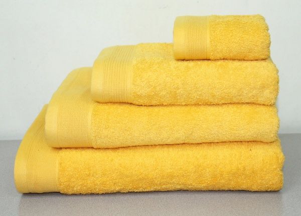 Полотенце махровое 30х50 желтый, "GUTEN MORGEN"