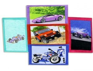 Полотенце махровое детское 30х50, Машины, Китай, арт. Mos 13A-19F 