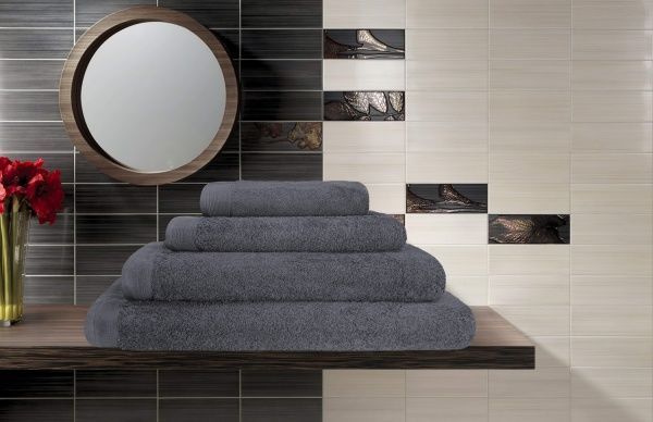 Полотенце махровое 50х100 графит, "GUTEN MORGEN"