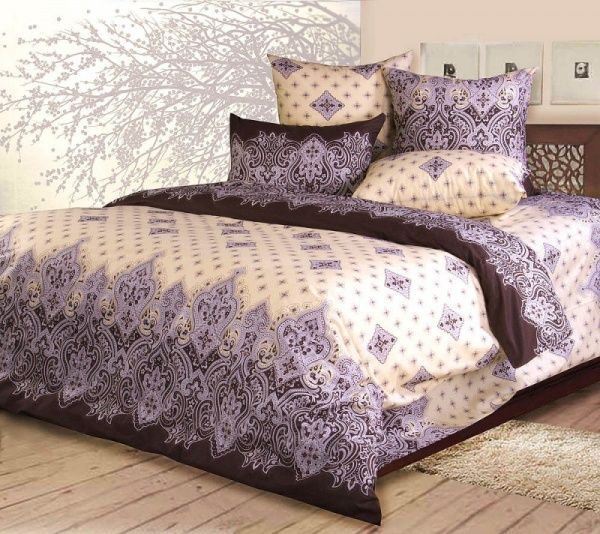 Постельное белье Перкаль 1,5 сп Садко (под. 150*215, простыня 150*220,наволочка 70*70-2 ш