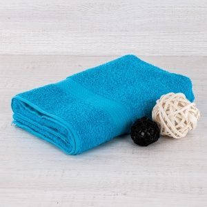 Полотенце махровое  50х90, цв. бирюзовый, 430 гр.Туркмения Б