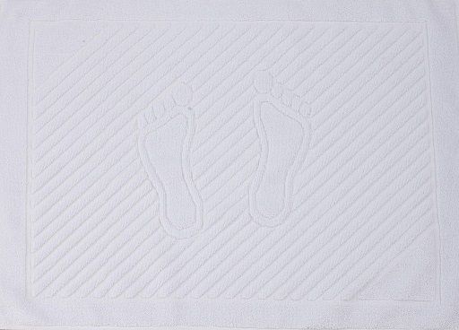 Коврик махровый для ног белый 50х70 "Ножки", пл.700 г/м2, Баши