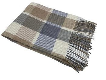 Плед "Валенсия", 140х200, 50% -хлопок, 30%- п/э,20%- пан, LAURA белый-дым-пес-пес , "VLADI"