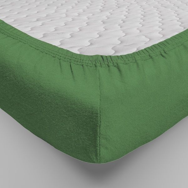 Простынь трикотажная на резинке,200х200 фисташковый, 0010-17"Текстильный городок"