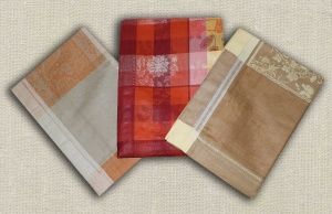 Скатерть п/лен 170х170 жаккард, мережка, красная арт. 01С-58ЯК