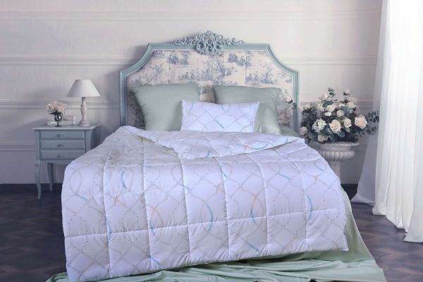 Одеяло "Экофайбер" 140х205, ткань brushed-твилл, рис. Эспираль, плот. 200г/м2