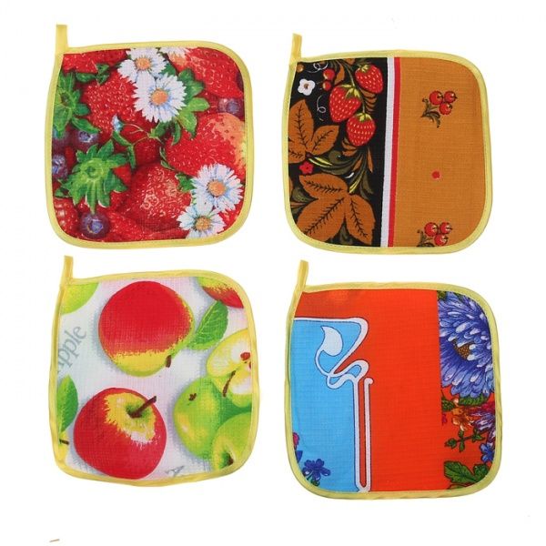 Прихватка вафельная/рогожка 20х20, арт. 005,Авиком