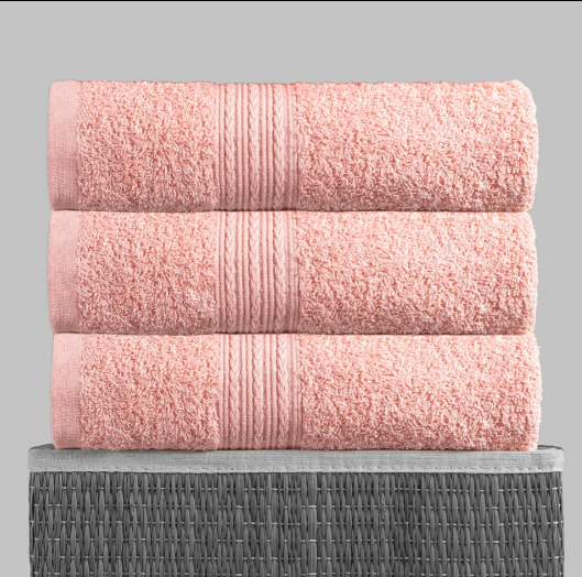 Полотенце махровое 40х70, цв. персиковый, 430 гр.Туркмения Б