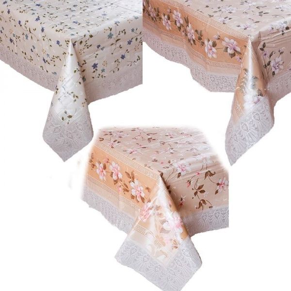 Скатерть "Meiwa" ПВХ 152х228, коричневая Индонезия,Декотекс