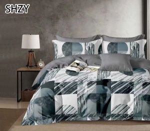 Постельное белье Поплин набивной рис № 6774 2х сп.евро пр (под175х215,пр 220х240,нав.70х70-2 шт),