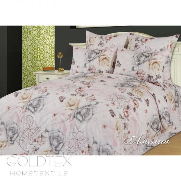 Постельное белье перкаль Евро, Амелия "ГолдТекс"