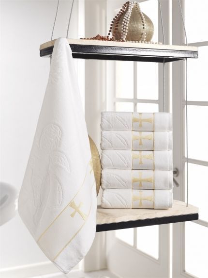 Полотенце махр. "Крестик" 70х140 , велюр/махра Турция