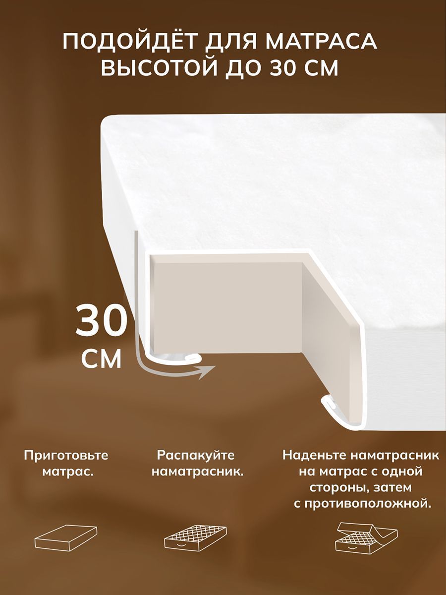 Наматрасник COTTON (водонепроницаемый) (Размер 120*200*30)
