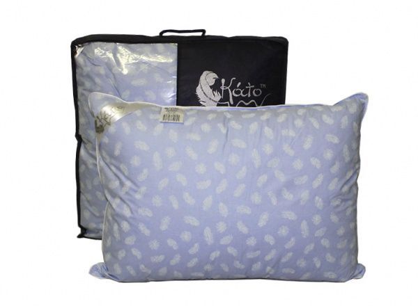 Подушка пух/перо "Примула" 50х68, (65%-пух/35%-мелкое перо водопл. птицы), чехол импорт, ТМ "КАТО"