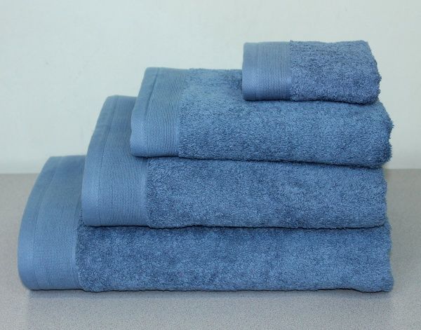 Полотенце махровое 50х100 темно-голубой, "GUTEN MORGEN"