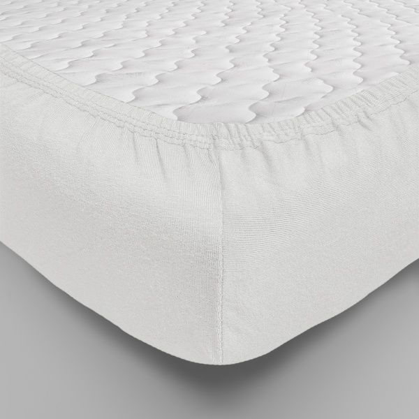 Простынь трикотажная на резинке,180х200 белый , 0000"Текстильный городок"