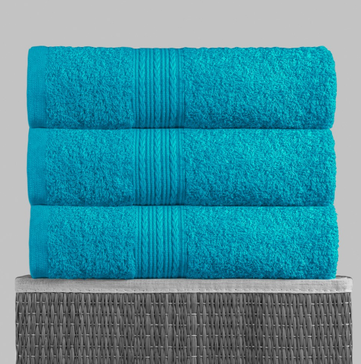 Полотенце махровое 40х70, цв. морская волна, 430 гр.Туркмения Б